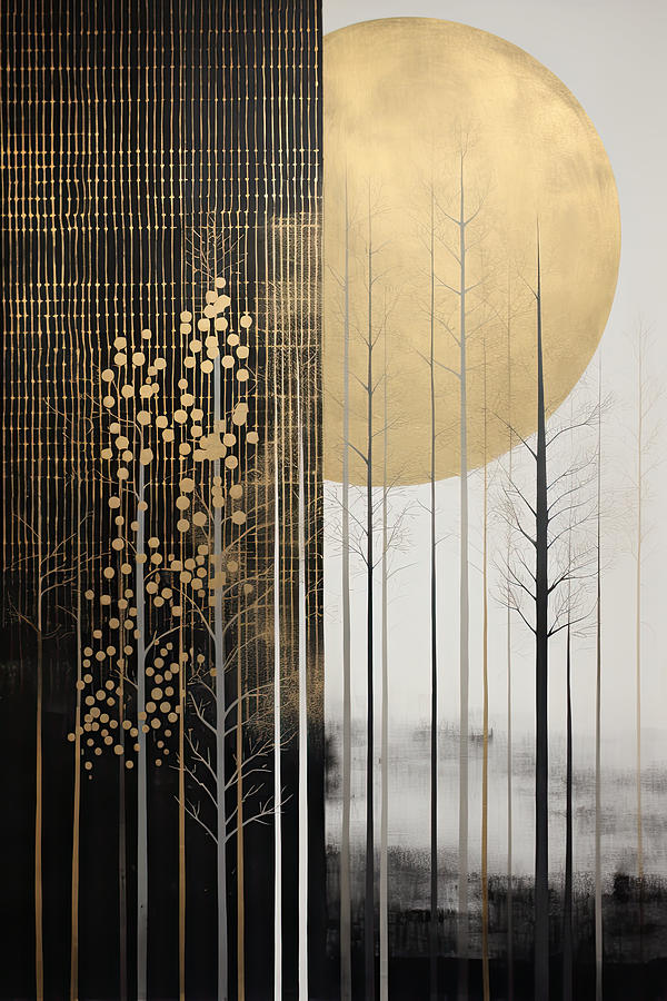Modern Forest Art Painting by Lourry Legarde