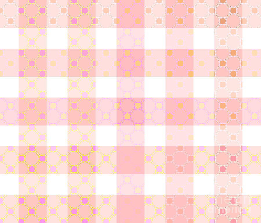 Modern Geometrical Art Pattern in Soft Pink Digital Art by Patricia Awapara