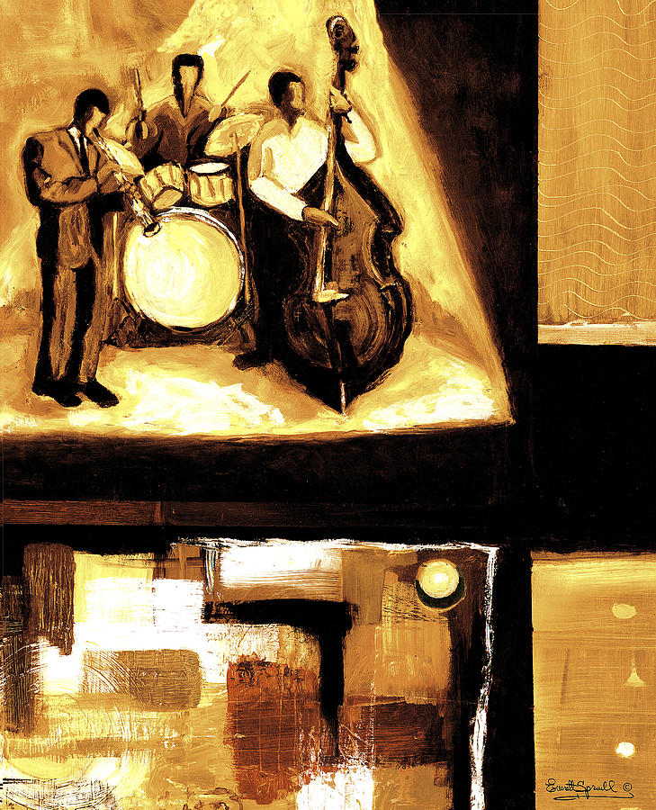 Modern Jazz Number Two Painting by Everett Spruill