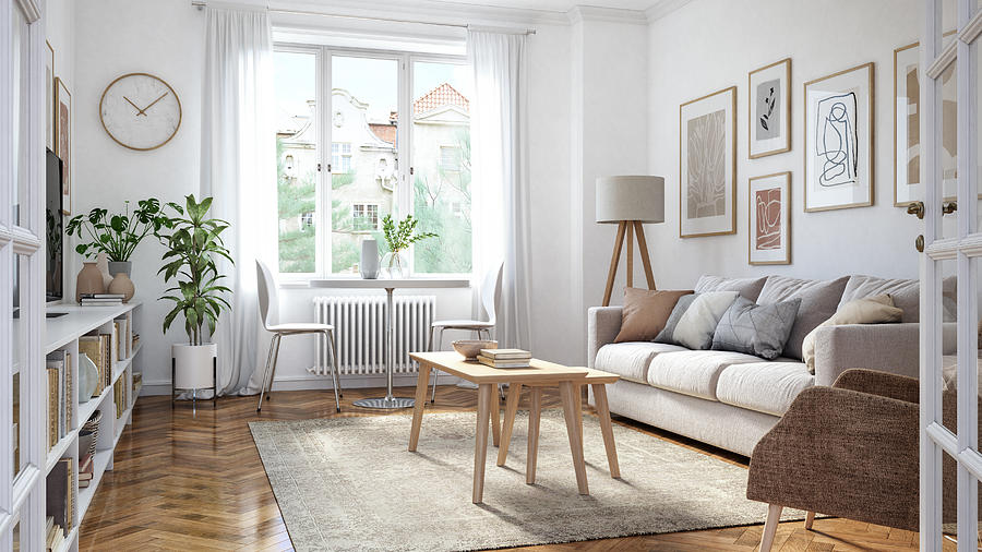Modern living room interior Photograph by CreativaStudio