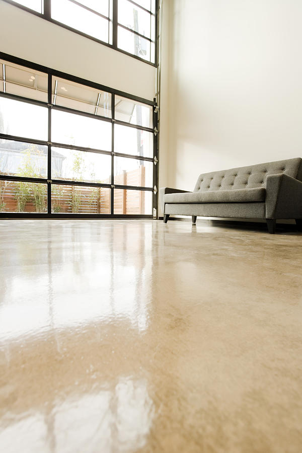 Modern Living Space with Polished Concrete Floor Photograph by Jhorrocks