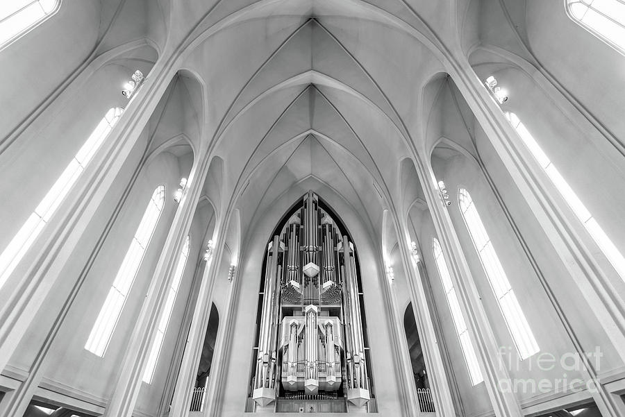Modern lutheran church in Reykjavik, Iceland Photograph by Delphimages Photo Creations
