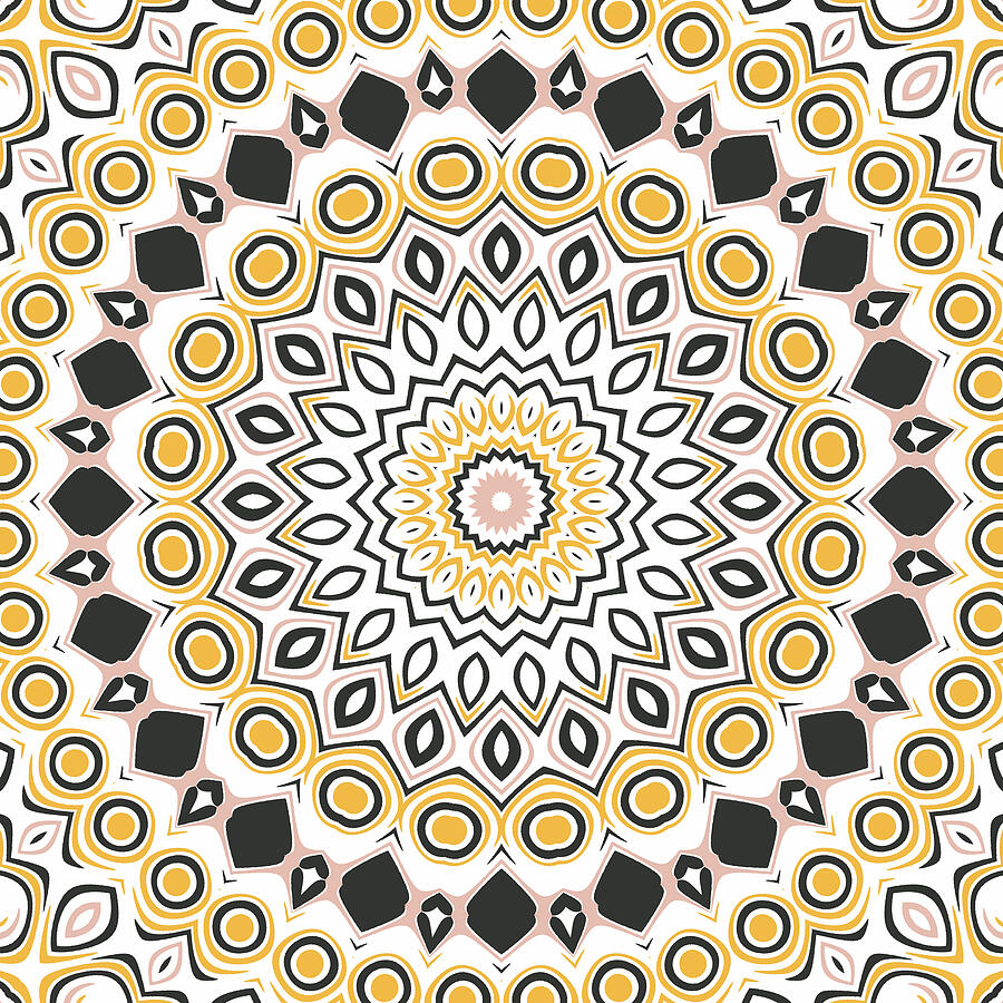 Modern Mandala Kaleidoscope Medallion Digital Art by Mercury McCutcheon