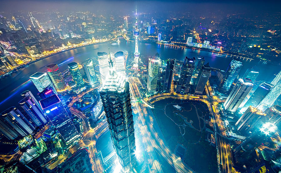 Modern megapolis - Shanghai Photograph by Itsskin