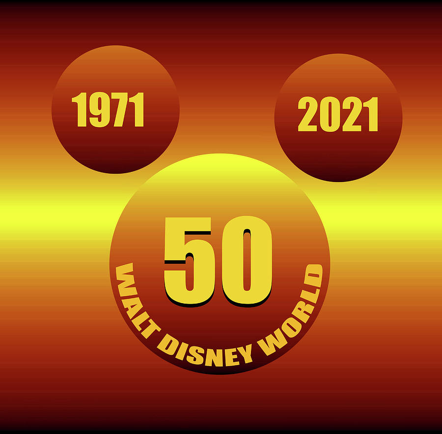 Modern Mickey WDW 50 years Digital Art by David Lee Thompson