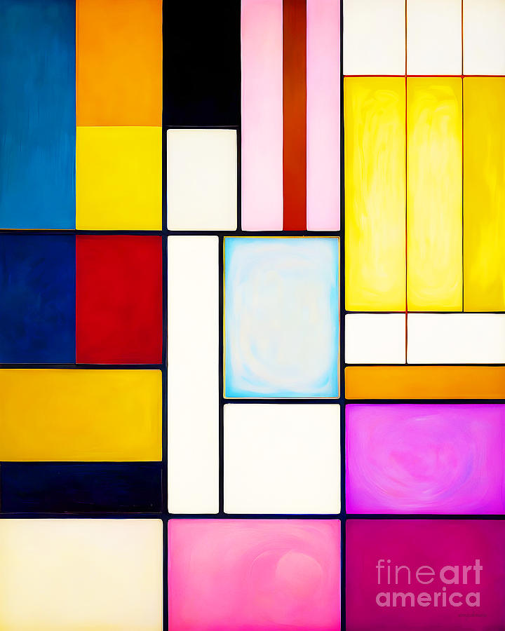 Modern Mondrian Abstract 20230326b Mixed Media By Wingsdomain Art And   Modern Mondrian Abstract 20230326b Wingsdomain Art And Photography 