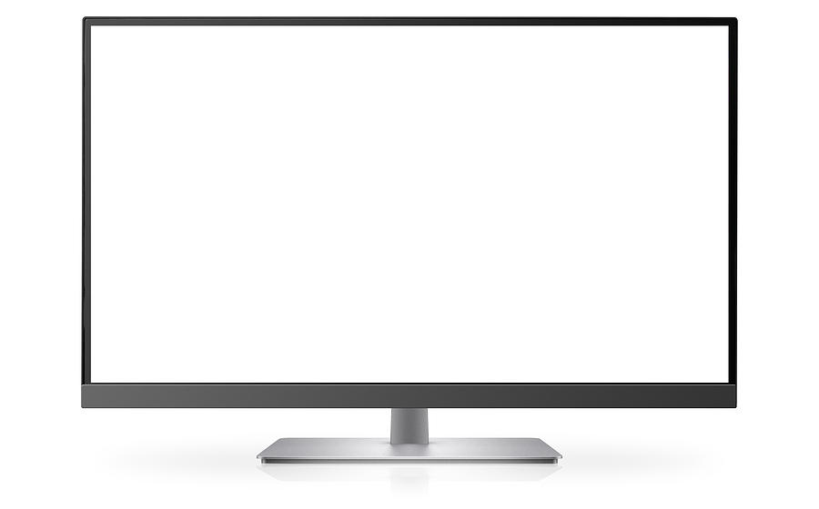 Modern Monitor or TV on White Drawing by Loops7