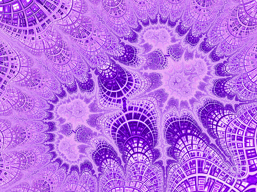 Modern Purple Fractal 21 Digital Art by Elisabeth Lucas - Fine Art America