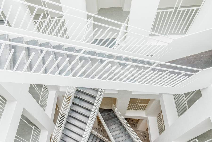 Modern Stairway Architecture Neues Rathaus Salzburg Austria Photograph by Mlenny