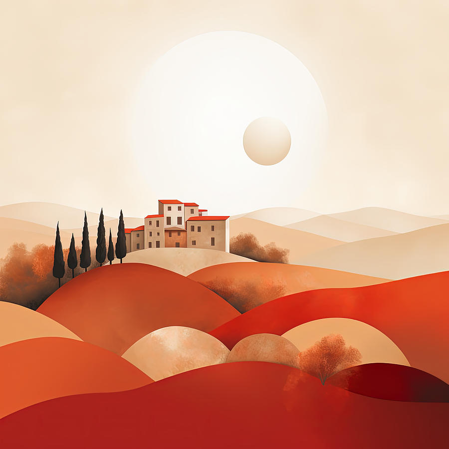 Modern Tuscan Charm  Painting by Lourry Legarde