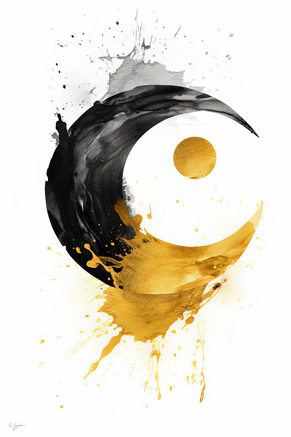 Modern Yin Yang Art Painting by Lourry Legarde