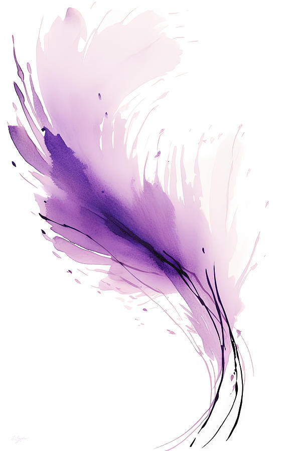 Grape Painting - Modern Zen with Purple Minimalism by Lourry Legarde