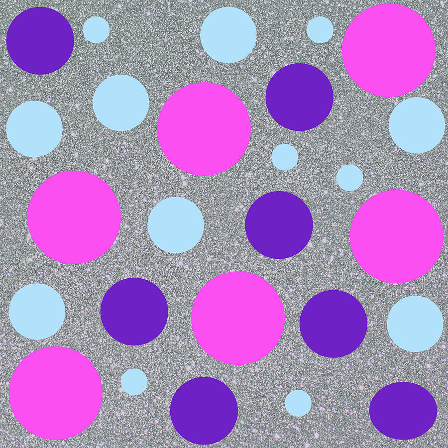 Modified Simple Circles On A Glitter Background Digital Art by Ali Baucom