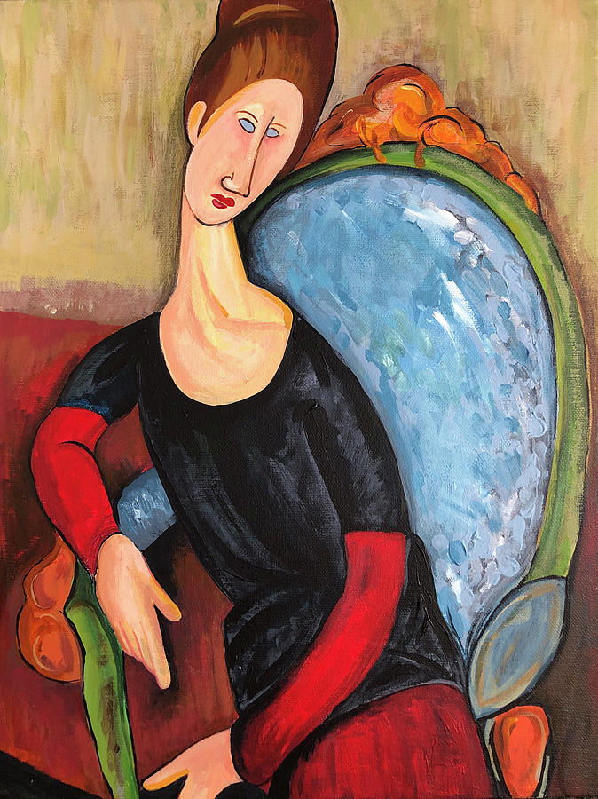 Modigliani Portrait Painting by Creative Spirit