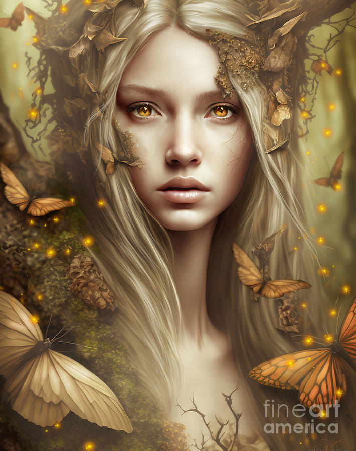 Butterfly Digital Art - Modron Celtic Goddess by Shanina Conway