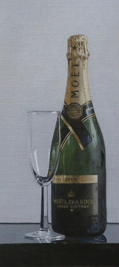 Moet and Flute Painting by Jason Patrick Jenkins