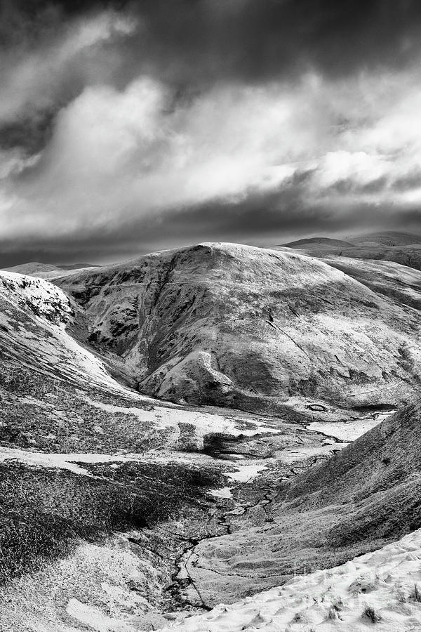 Moffat Hills in the Winter Monochrome Photograph by Tim Gainey