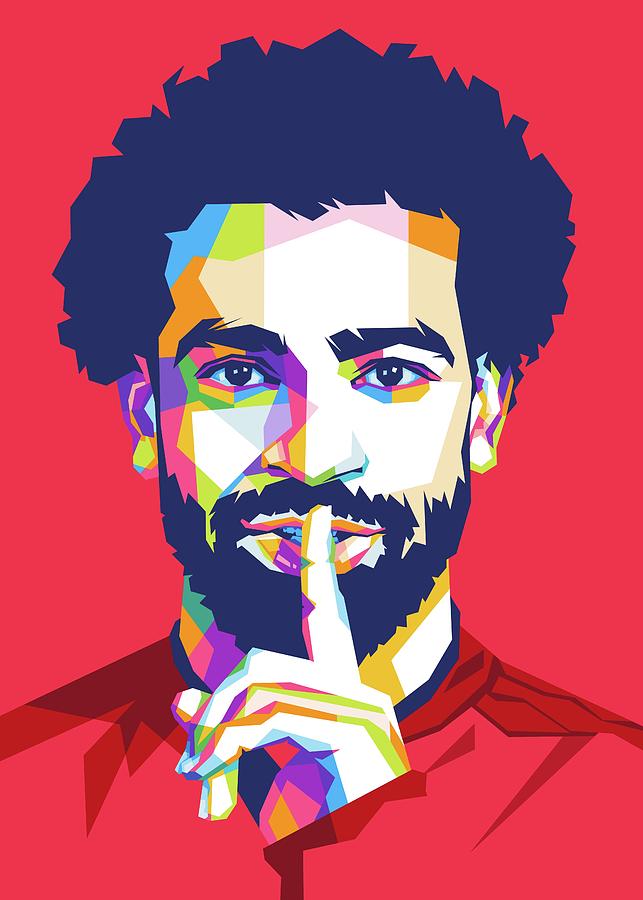 Mohamed Salah Digital Art by Syn Art - Pixels