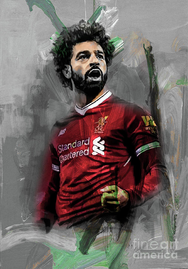 Mohammad Salah Footballer  Painting by Gull G