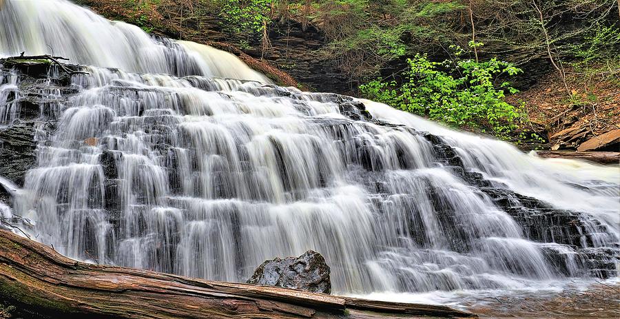 Mohawk Falls, Ricketts Glen State Park Digital Art by Bearj B Photo Art