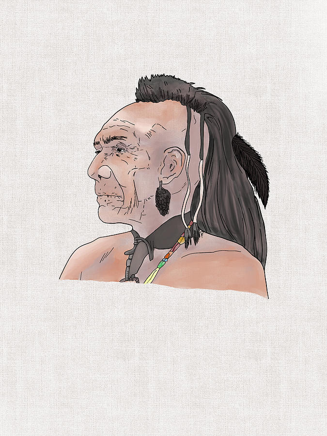 Mohawk Native American Digital Art