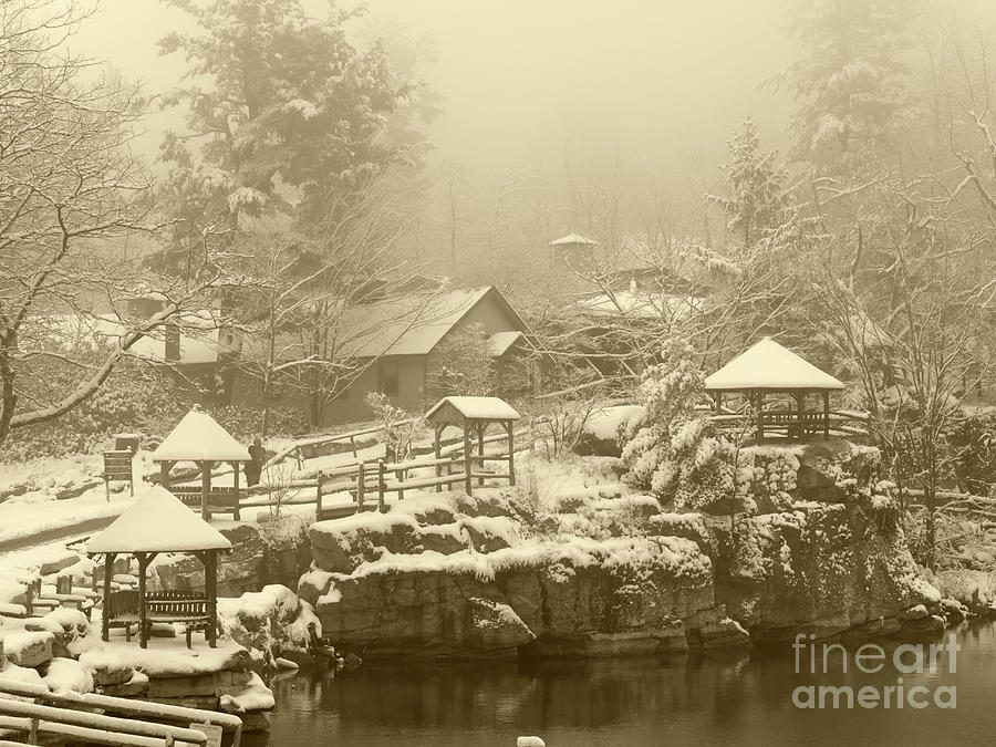 Mohonk Mountain House On a Snowy Day Photograph by Maxine Kamin