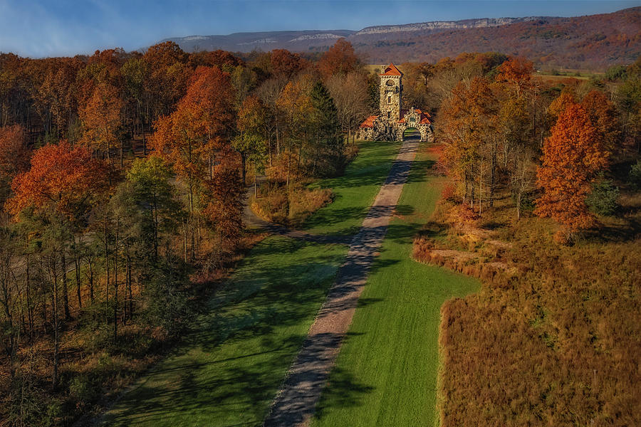 Mohonk Preserve Gatehouse Aerial Photograph by Susan Candelario