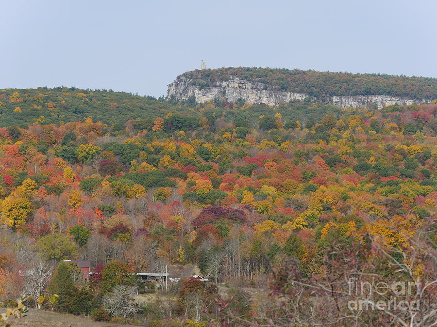 Mohonk Skytop Tower in the Fall Photograph by Maxine Kamin