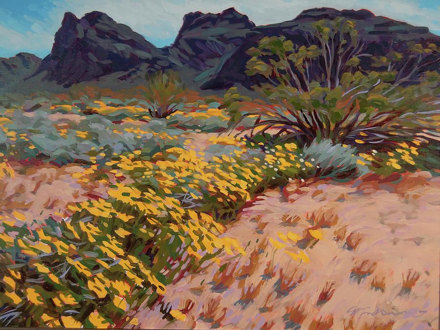 Mojave Bloom Painting by Stephen Bartholomew