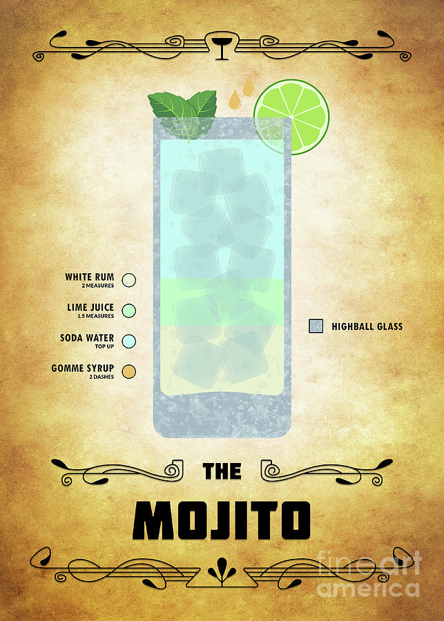 Mojito Cocktail - Classic Digital Art by Bo Kev