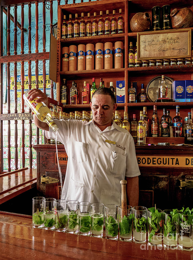 Mojito Cocktails at La Bodeguita del Medio, La Habana Vieja, Havana, La Habana Province, Photograph by Karol Kozlowski - Pixels