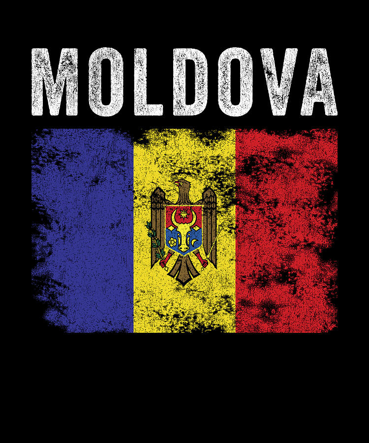 Moldova Flag Distressed - Moldovan Flag Digital Art by Kasper Holck ...