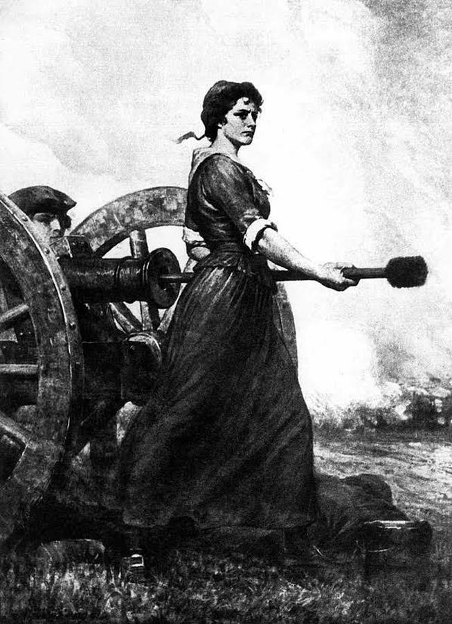 Molly Pitcher Drawing - Molly Pitcher At The Battle by Restored Vintage Shop