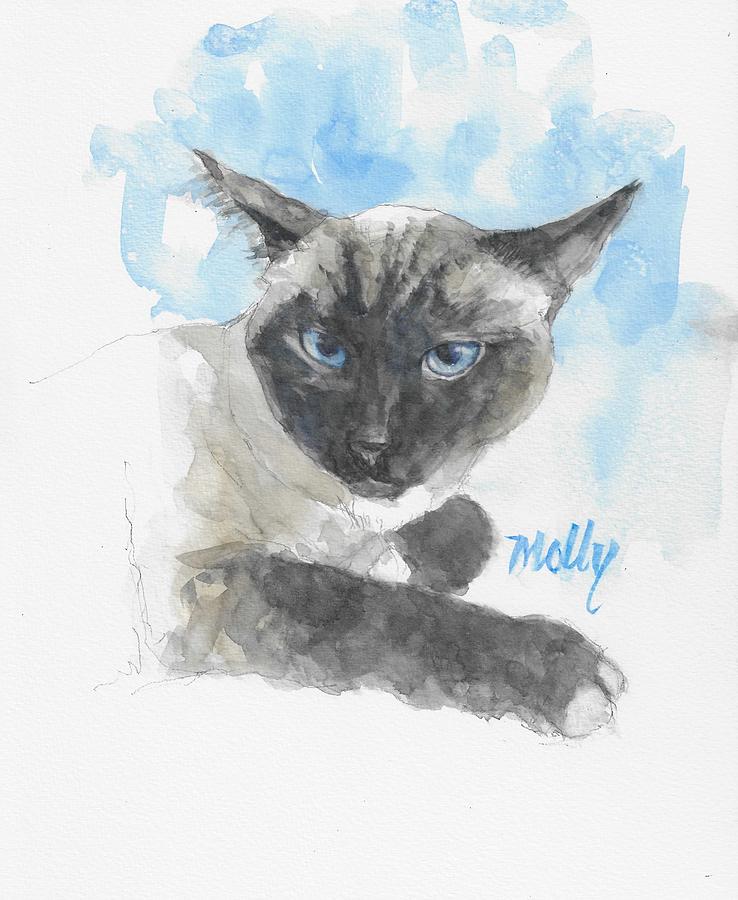 Molly, the Siamese Painting by Marlene Lee