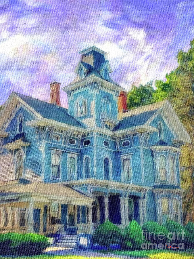 1880 Mansion,  55 Walnut St, Winsted, CT  Painting by Linda Weinstock