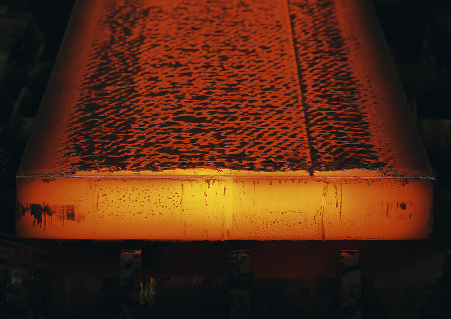 Molten steel, close-up Photograph by James Hardy