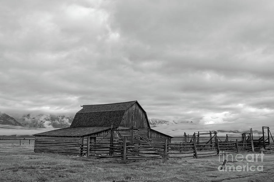 Moulton Barn In Black And White Photograph