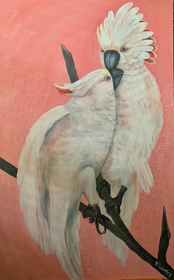 Moluccan Cockatoo Pair Painting by Barbara Landry