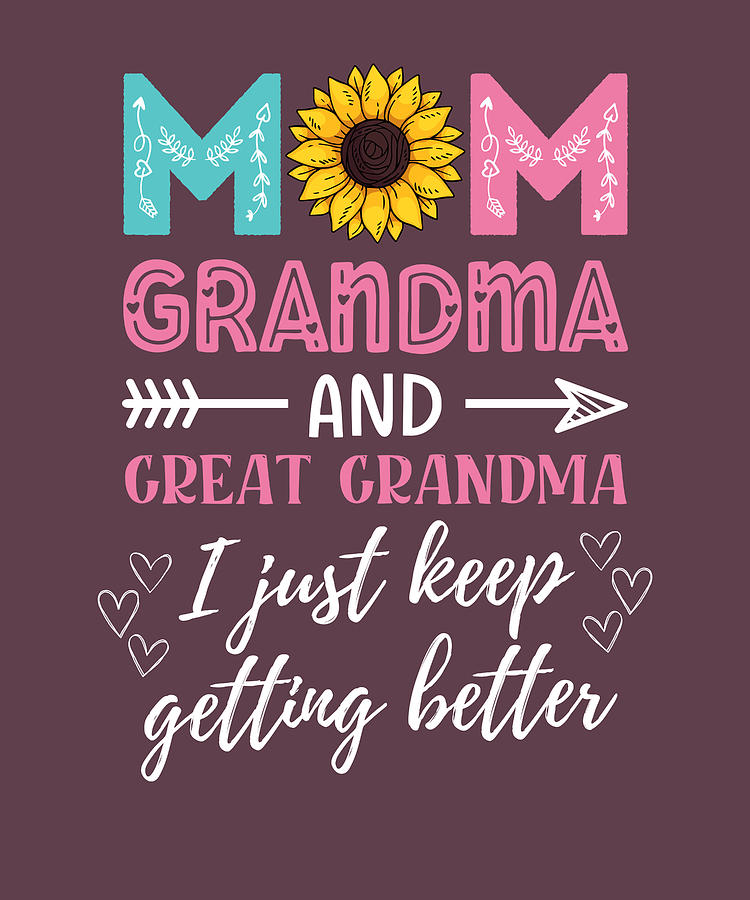 Mom and Grandma and Great-Grandma Pregnancy Announcement Digital Art by ...