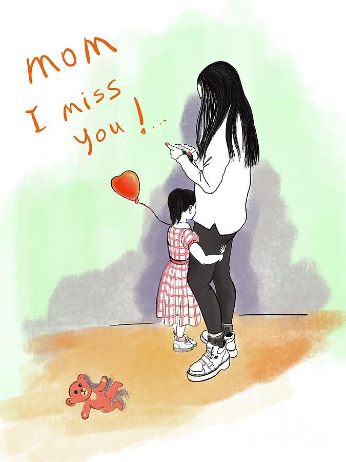 Mom I Miss You Digital Art by Ella Boughton