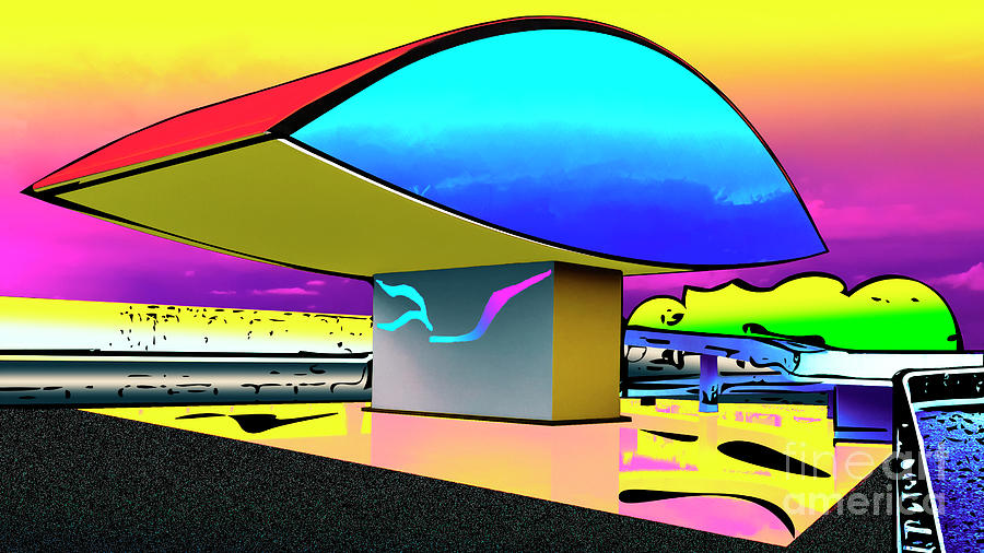 MON Grande Oscar Niemeyer Mixed Media by Franchi Torres