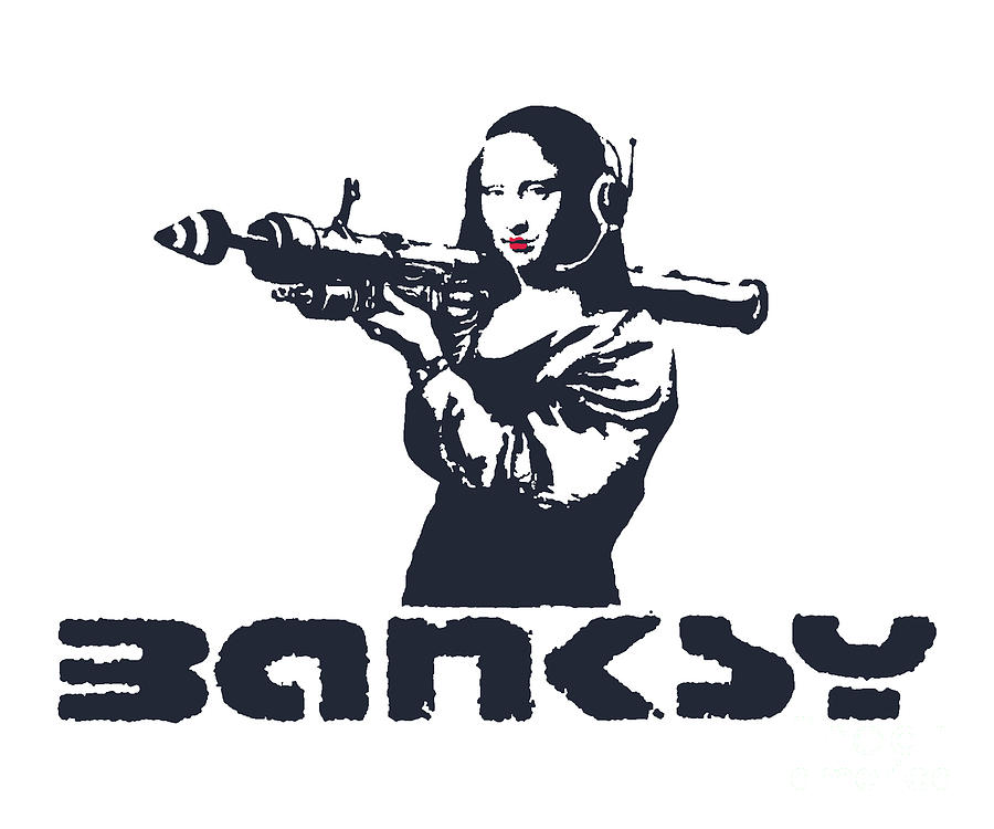 Mona Bazooka Drawing by My Banksy