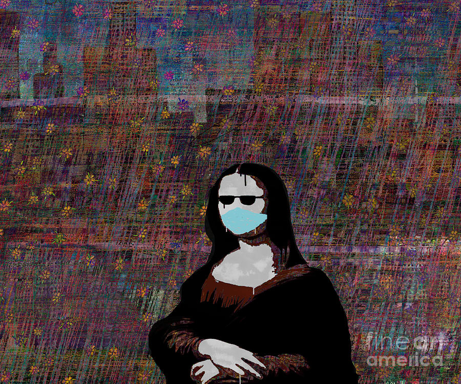 Mona in a Face Mask Digital Art by Andy  Mercer