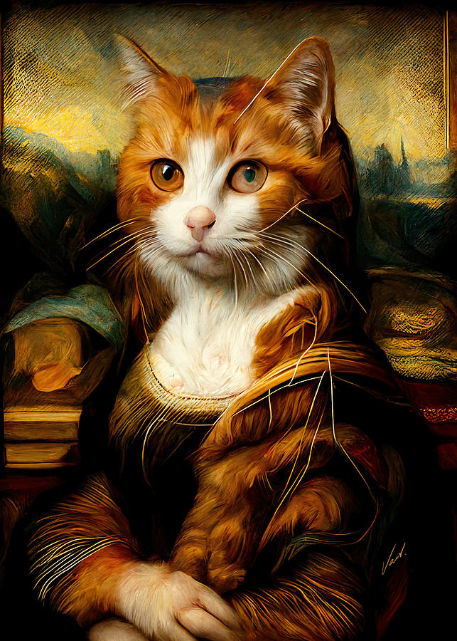 Mona Kitty Painting by Vart