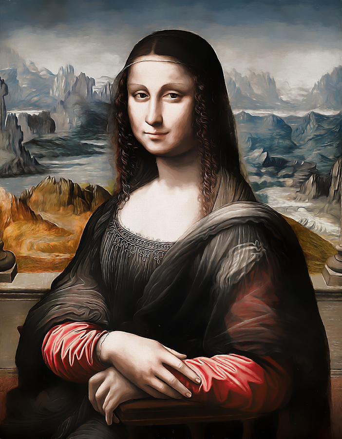 Mona Lisa brush paint Painting by Leonardo | Pixels