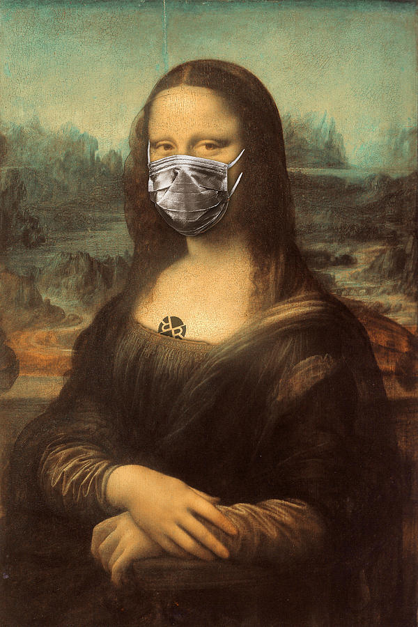 Leonardo Da Vinci Painting - Mona Lisa Corona Virus by Tony Rubino