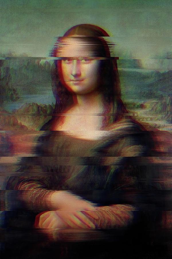 Mona Lisa Digital Glitch Digital Art by Eco Art Lab | Fine Art America