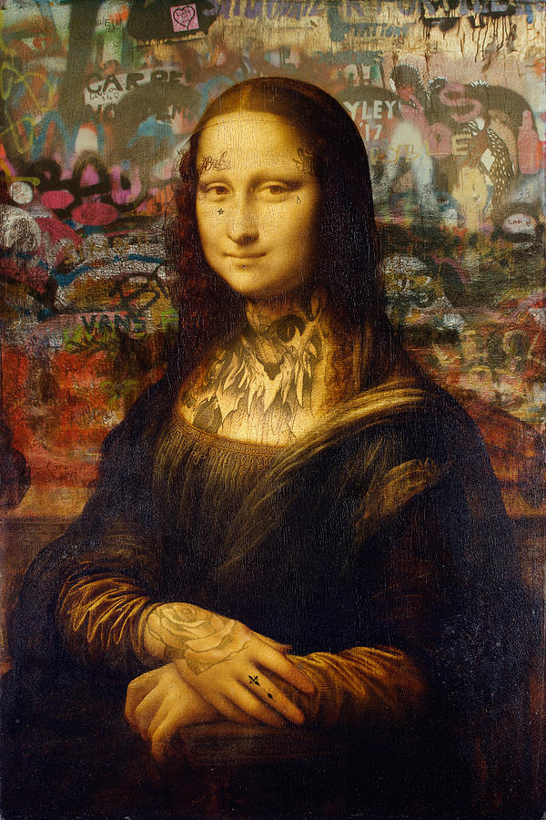 Mona Lisa Graffiti Digital Art by Mike Taylor