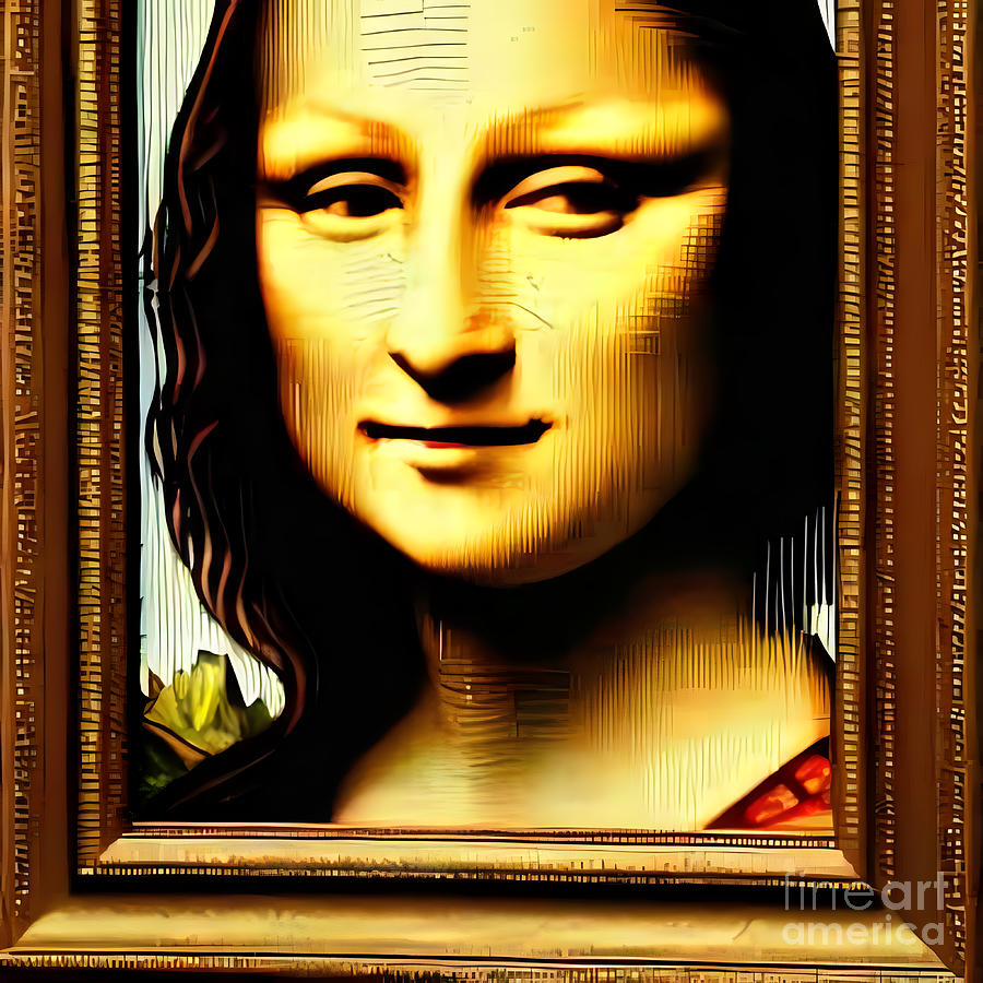 Mona Lisa In A Golden Frame Captivating Beauty And Timeless Elegance