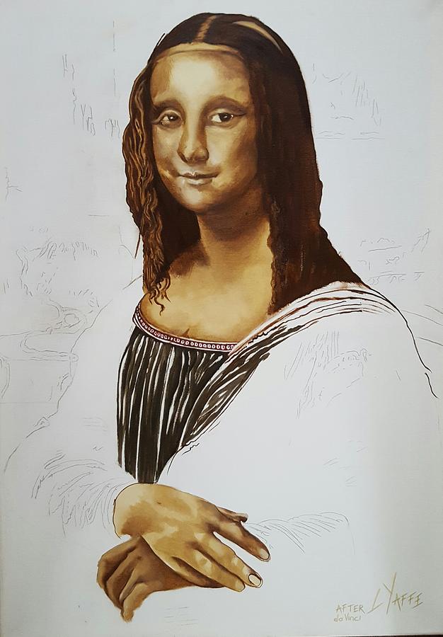 Mona Lisa in Progress Painting by Loraine Yaffe